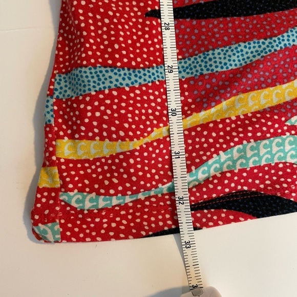 Mara Hoffman Phoenix Red Printed long sleeve dress stretch low back - Picture 12 of 13